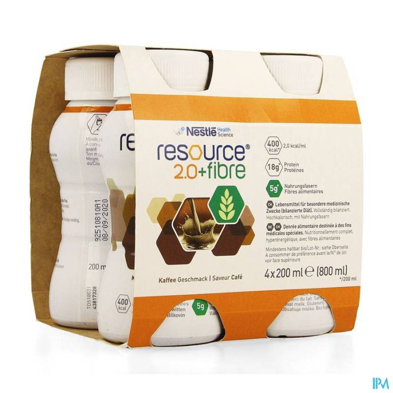 RESOURCE 2.0 FIBRE CAFE 4X200ML 12100790