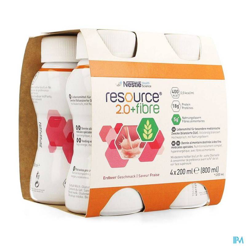 RESOURCE 2.0 FIBRE FRAISE 4X200ML 12100527