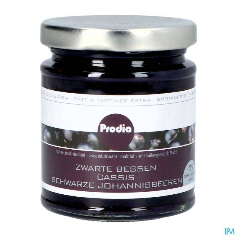 PRODIA TARTINADE EXTRA CASSIS MALTITOL 215G