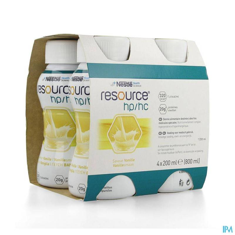 RESOURCE HP HC VANILLE BOUTEILLE 4X200ML