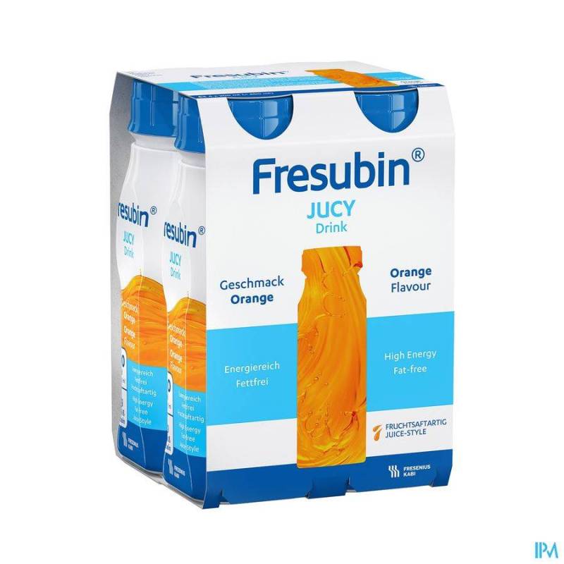 FRESUBIN JUCY DRINK ORANGE EASY BOTTLE 4X200ML