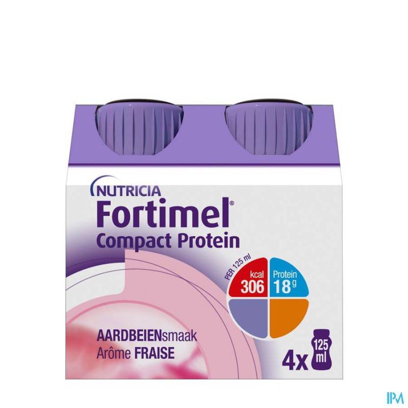 FORTIMEL COMPACT PROTEIN FRAISE 4X125ML