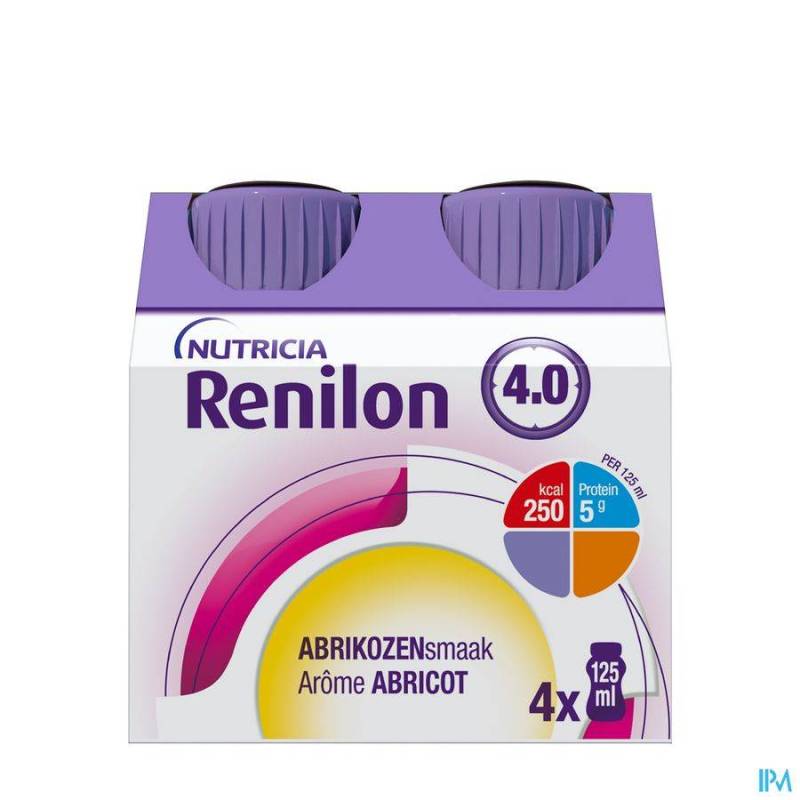 Renilon 4.0 Abrikoos Fles 4x125ml 570978