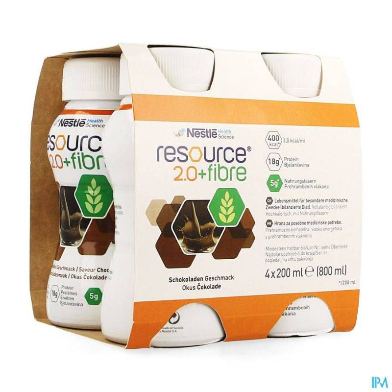 Resource 2.0 Fibre Chocolade 4x200ml 12209495