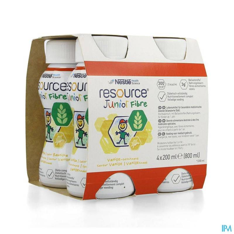 Resource Junior Fibre Vanille 4x200ml