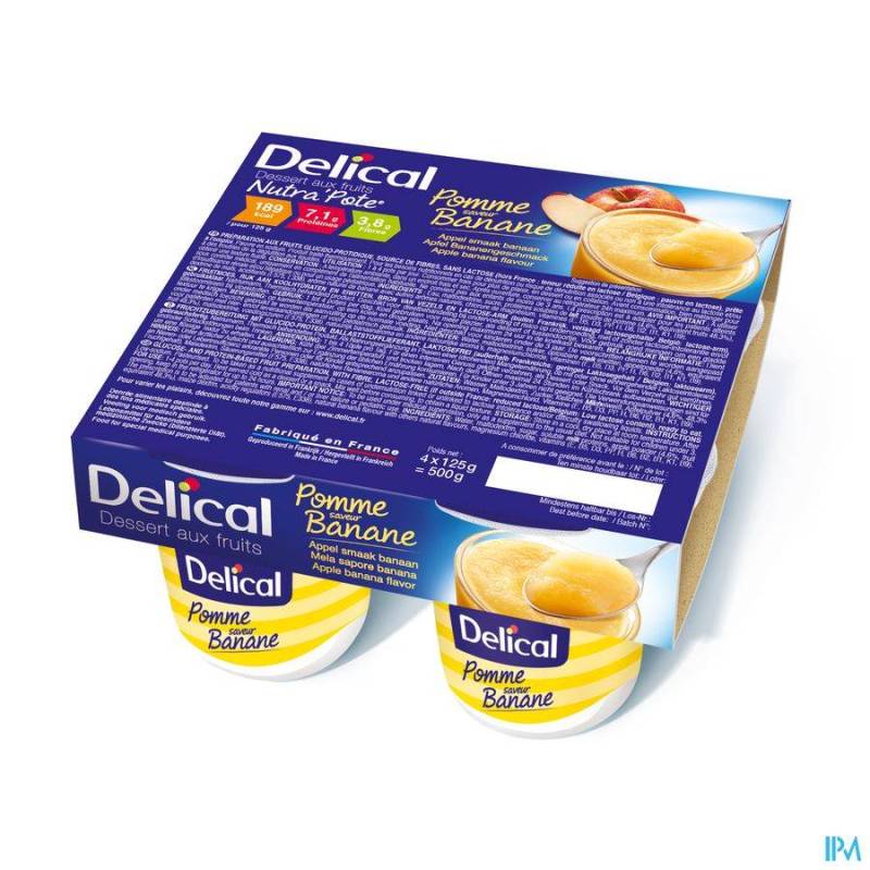 DELICAL NUTRA POTE APPEL BANAAN 4X125G