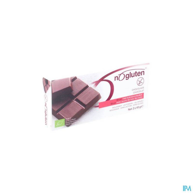 Nogluten Chocoladereep Bruin Bio 2x45g 3995