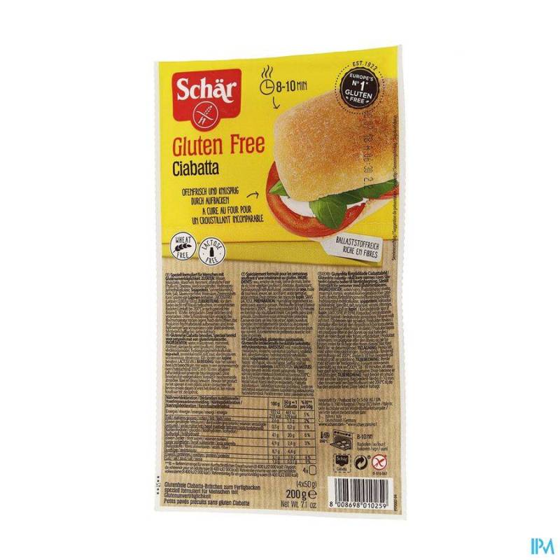 Schar Ciabatta Glutenvrij 200g 6593