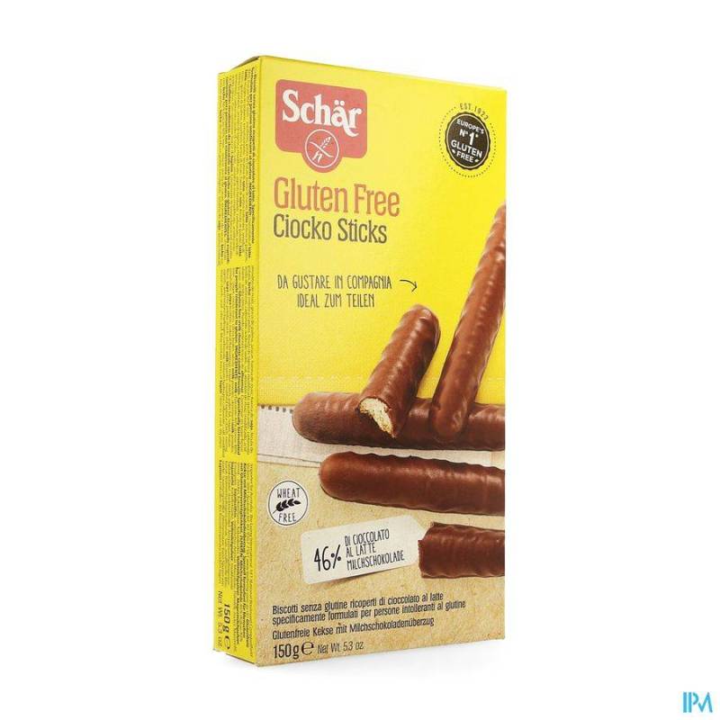 SCHAR BISCUIT ENROBE DE CHOCOLAT S/GLUT. 150G 6544