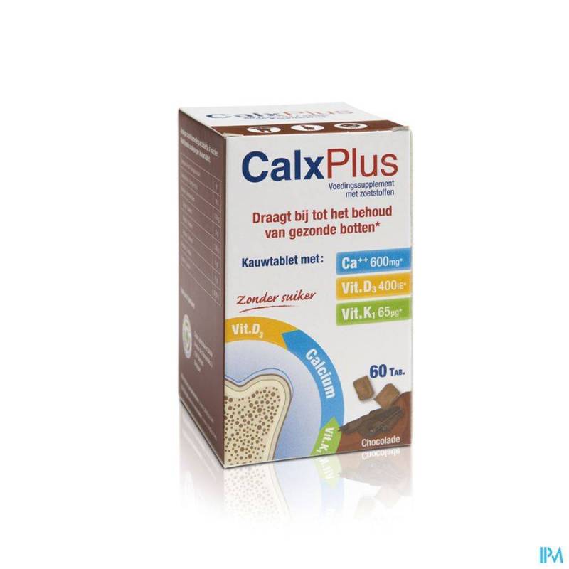 Calx-plus Chocolade Tabl 60