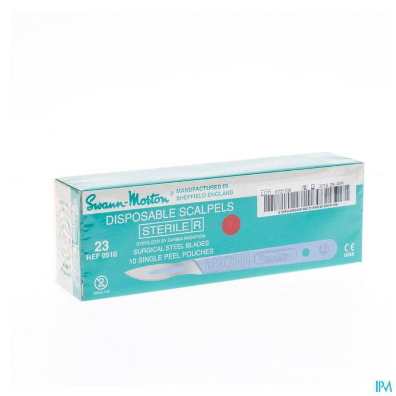 Scalpel S.m Disposable Steriel Nr23 10