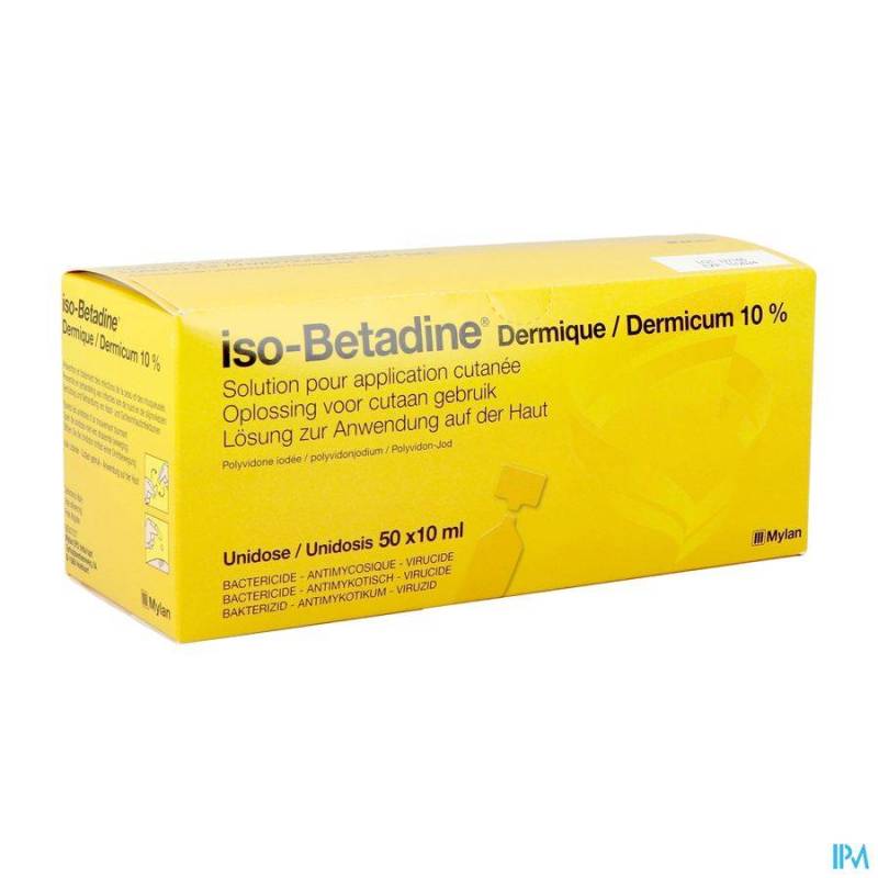 ISO BETADINE DERM 10% 50X10ML UD