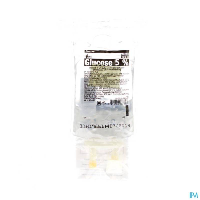 BX GLUCOSE 5% VIAFLO SAC-ZAK 100ML