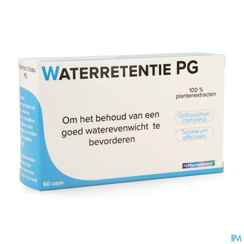 Waterretentie Pg Pharmagenerix Capsules  60