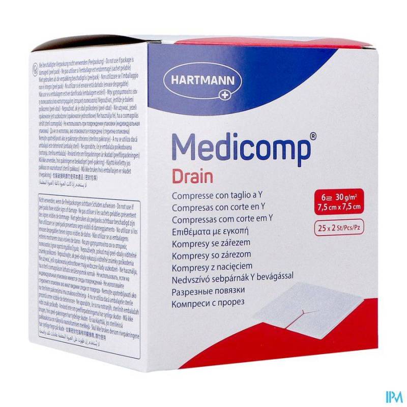 MEDICOMP DRAIN CP STER 7,5X7,5CM 25X2 4215335