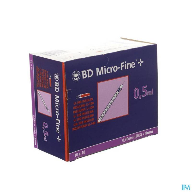 Bd Microfine+ Ins.spuit 0,5ml 30g 8,0mm100 324825