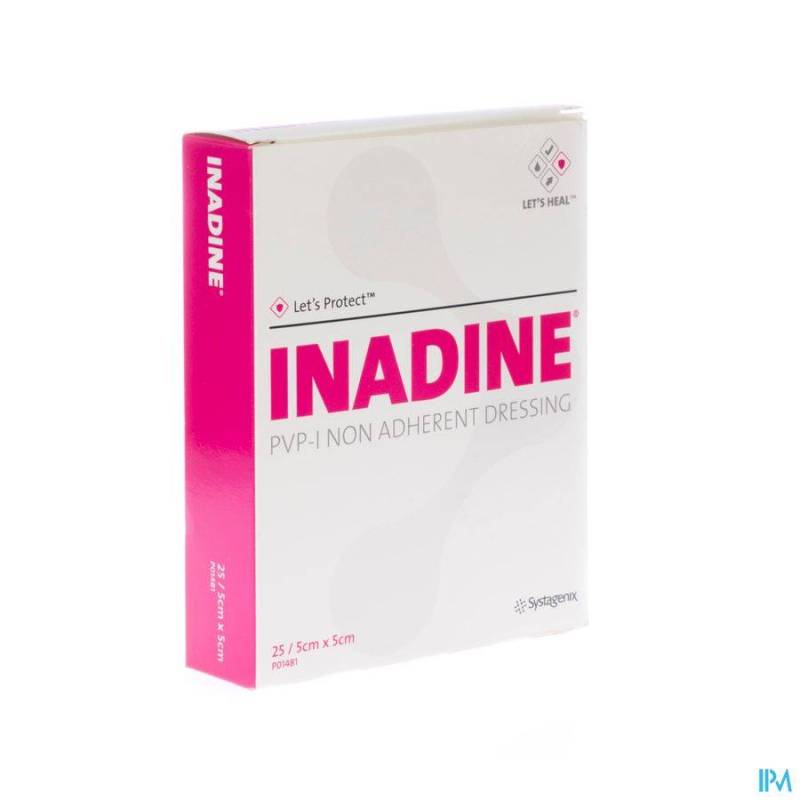 INADINE CP IMPREG. 5,0X 5,0CM 25 P01481