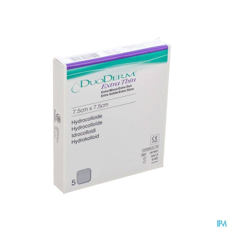 Duoderm Extra Dun Verband 7,5cmx7,5cm 5 Stuks