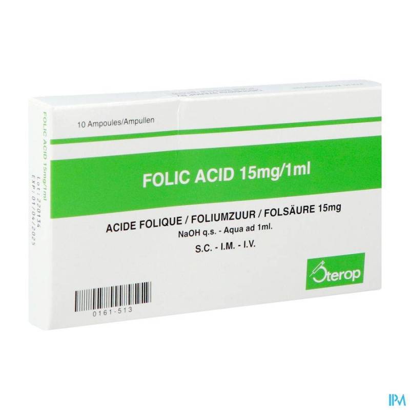 Acide Folique Iv Amp 10 X 15mg/1ml