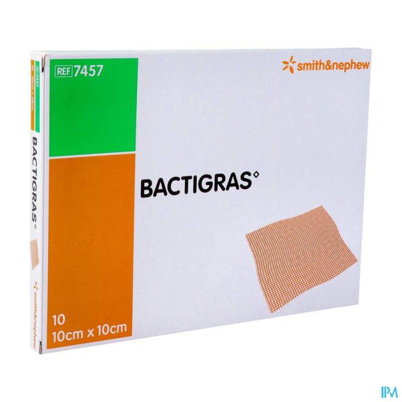 BACTIGRAS PANSEMENT 10CMX10CM 10 7457