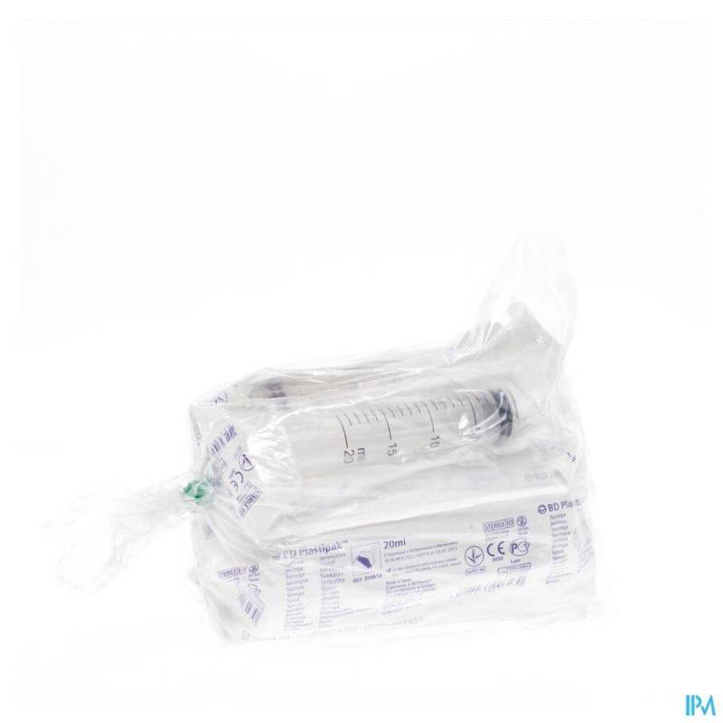 BD PLASTIPAK SERINGUE LUER 20ML 10 300613