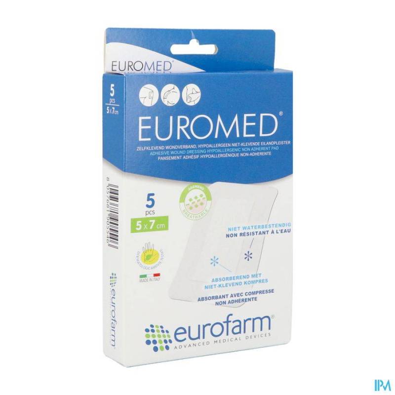 Euromed 5x 7cm 5 Eilandpleister Steriel