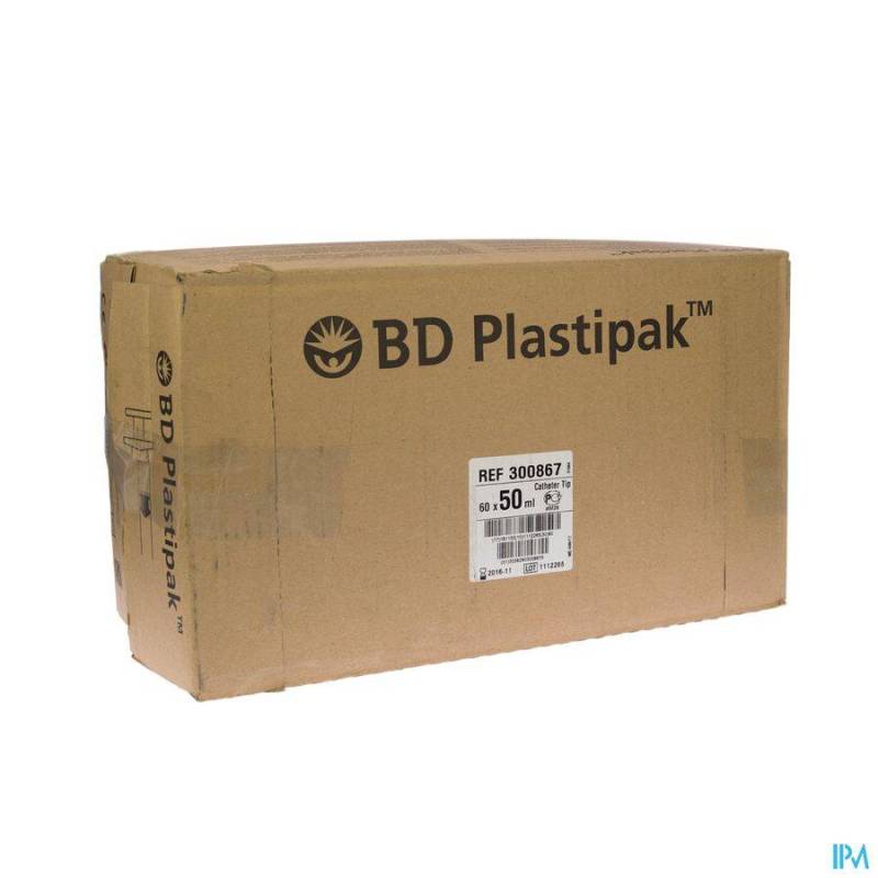 BD PLASTIPAK SERINGUE CATHETER TIP 50ML 60 300867