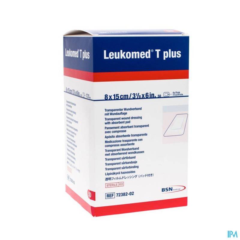 LEUKOMED T PLUS PANS STERIL 8,0CMX15CM 50 7238202