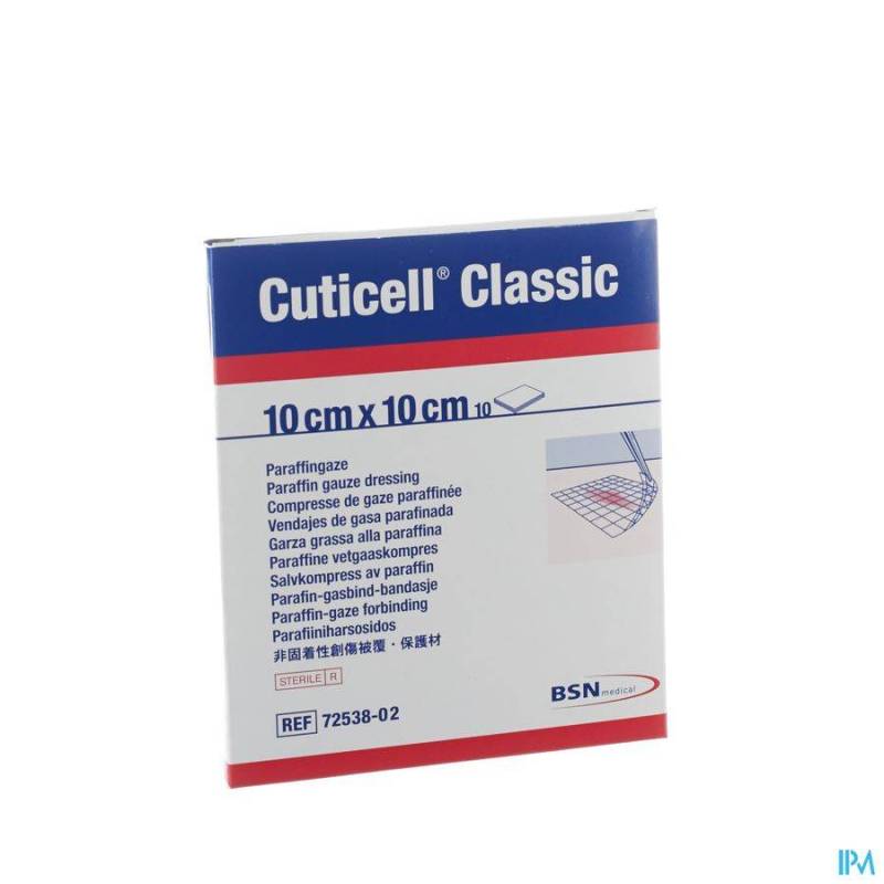 Cuticell Classic Gaaskompres 10,0x10cm 10 7253802