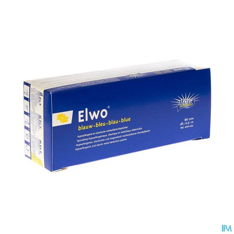 ELWO PANSEMENT ELAST BLEU 2,5CMX18CM 60 0020035