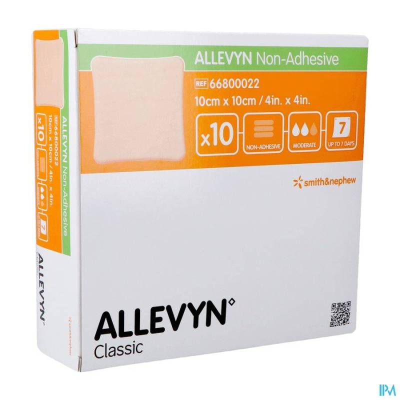 ALLEVYN NON ADH PANS HYDROCEL. 10X10CM 10 66800022