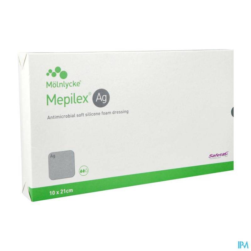 Mepilex Ag Verband Steriel 10,0x21,0cm 5 287221