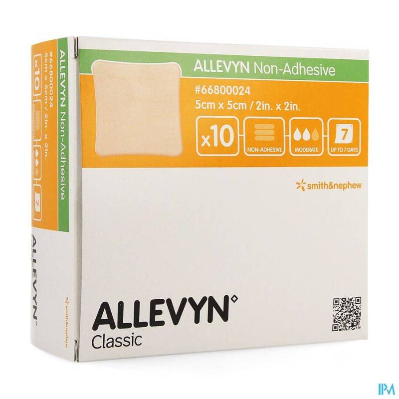 ALLEVYN NON ADH PANS HYDROCEL. 5X 5CM 10 66800024