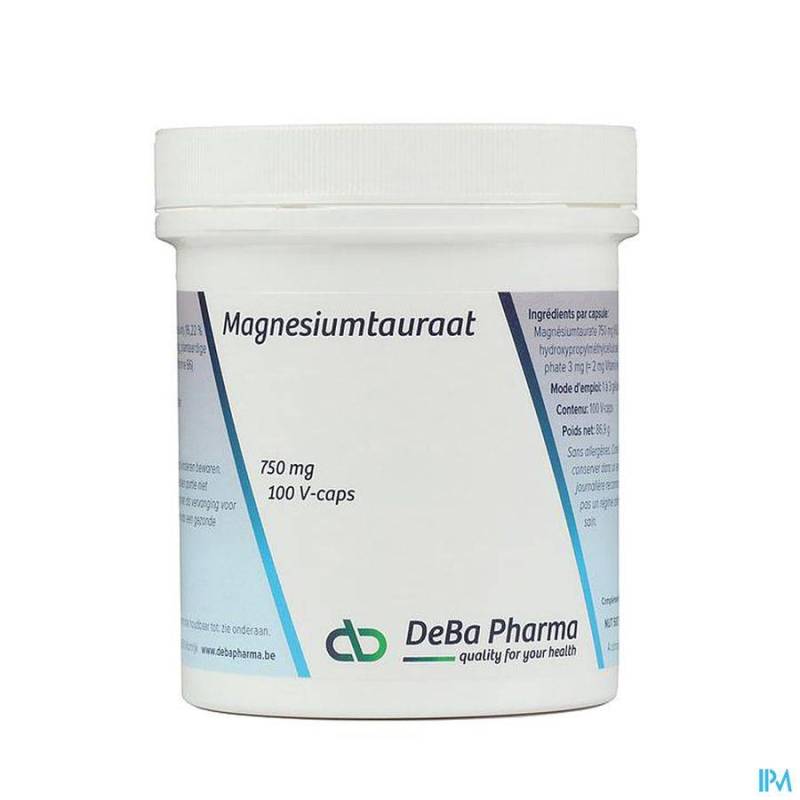 Magnesiumtauraat V-caps 100x750mg Deba