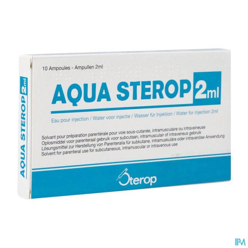 AQUA STEROP POUR INJ SOLVENS AMP 10 X 2ML