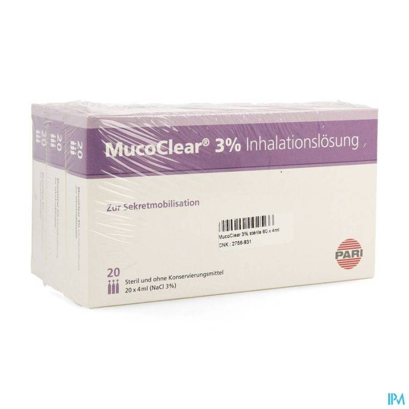 Mucoclear 3% Nacl Amp 60x4ml