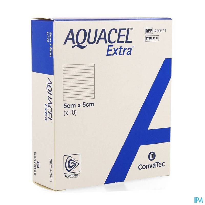 AQUACEL EXTRA PANS HYDROFIBER+RENF.FIBR. 5X 5CM 10