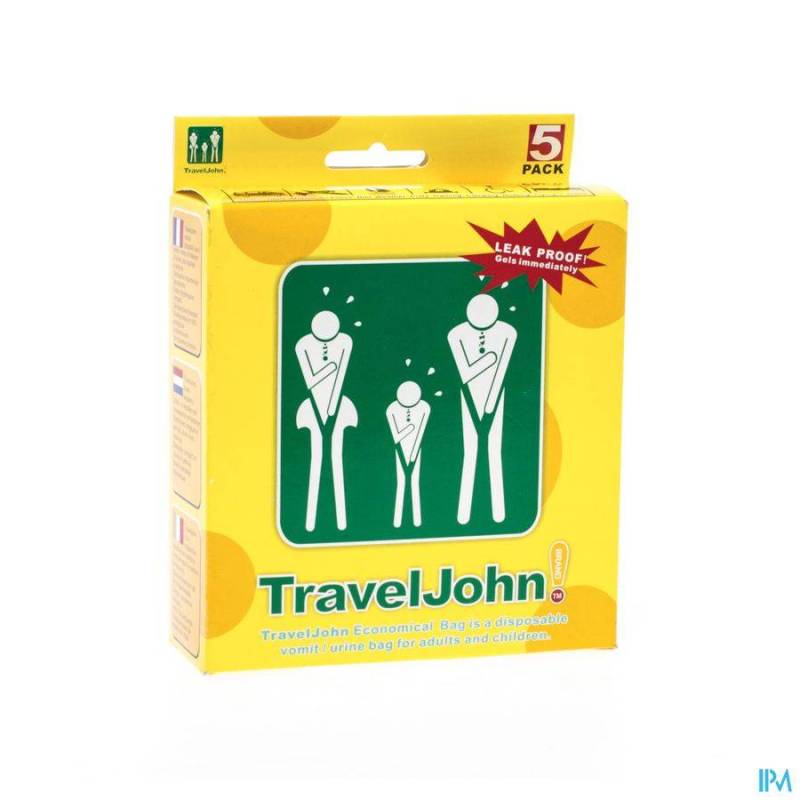 TRAVEL JOHN SAC POUR VOMIR 5X800ML