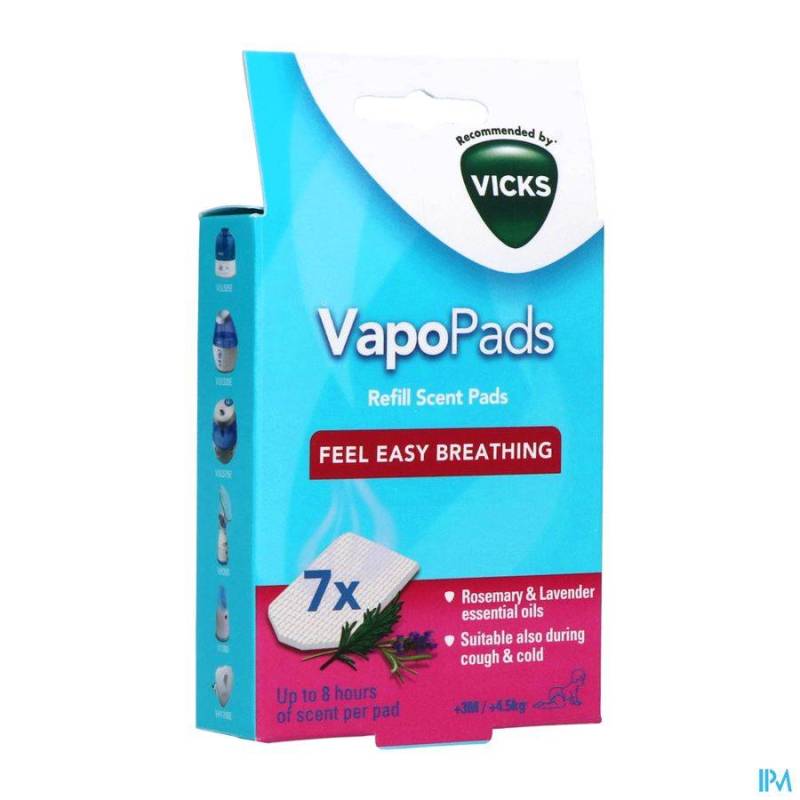 VICKS VBR7E PAEDIAT.COMF.VAPOPADS ROSMARY-LAVEND 7