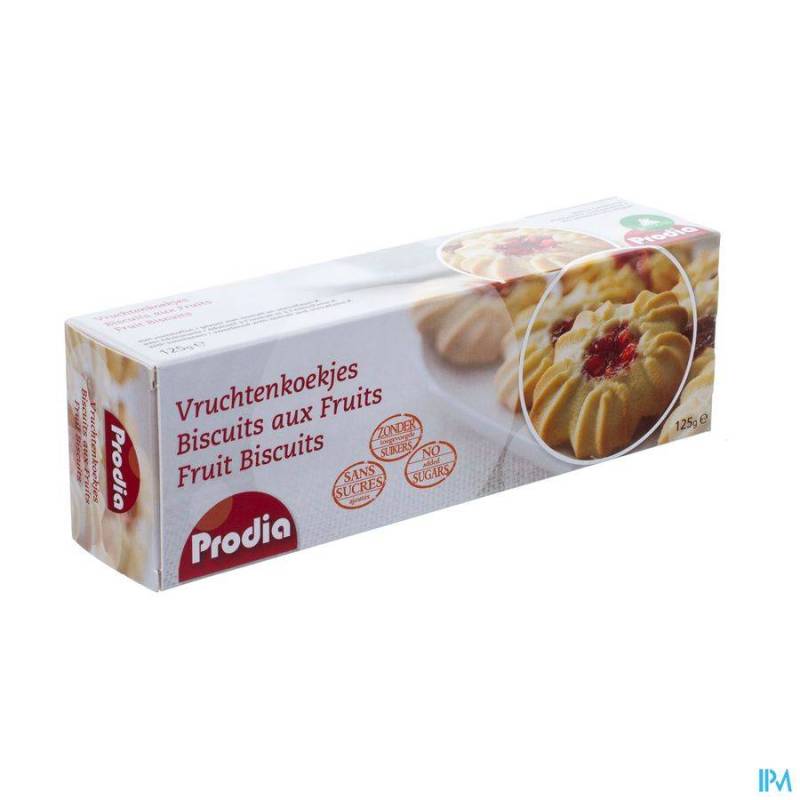 Prodia Vruchtenkoekje + Zoetstof 125g 6265