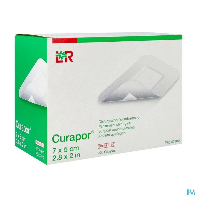 CURAPOR PANS CHIRURG. STERIL 7CMX 5CM 100 32912