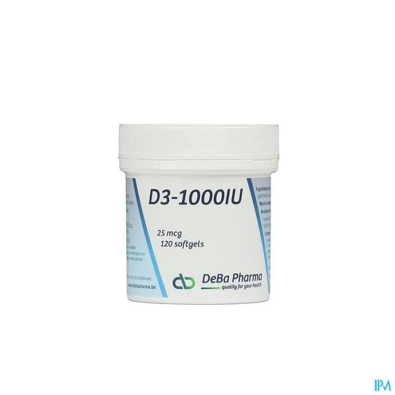 Deba Pharma D3 1000 IU 120 Softgels