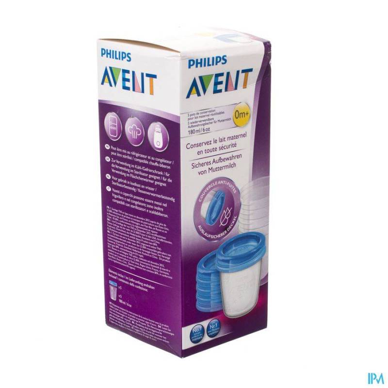 Avent Via Natural Set Bewaarbeker 180ml