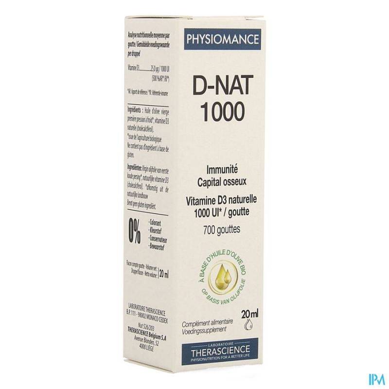 D-NAT 1000 FL GUTT 20ML PHYSIOMANCE PHY269