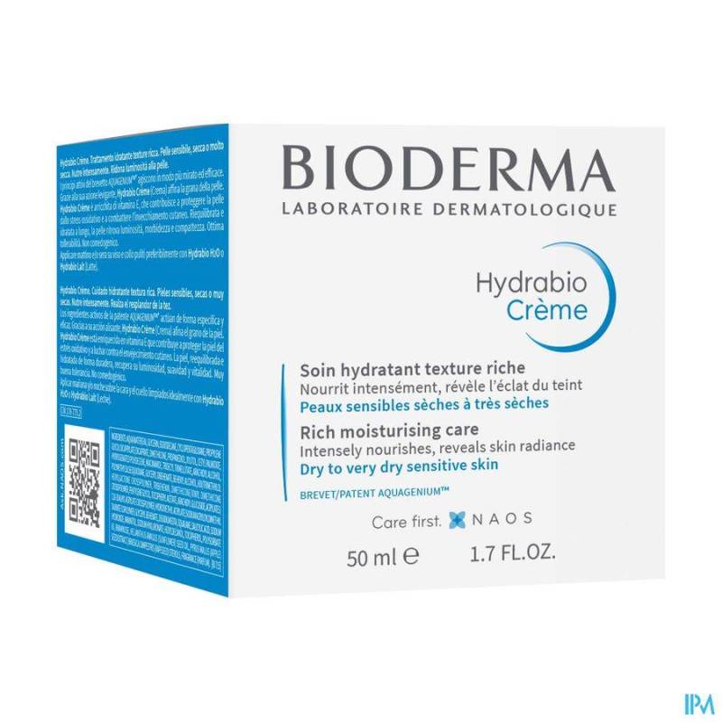 Bioderma Hydrabio Creme Hydra Verzorging Rijk 50ml