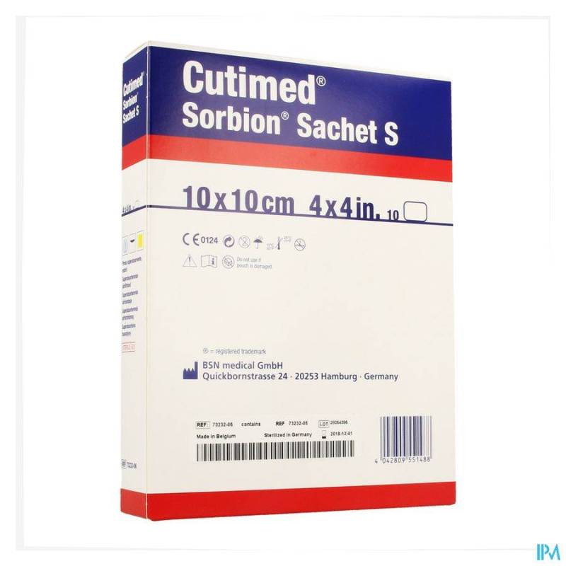 CUTIMED SORBION SACHET S 10X10CM 10