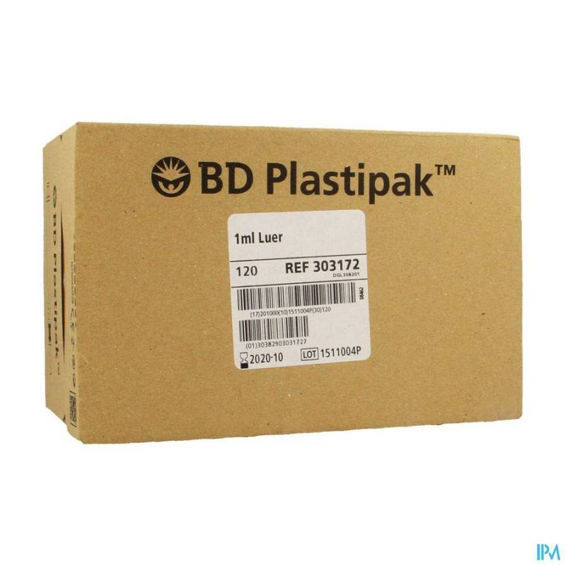 BD PLASTIPAK SERINGUE LUER TUBERC. 1ML 120 303172