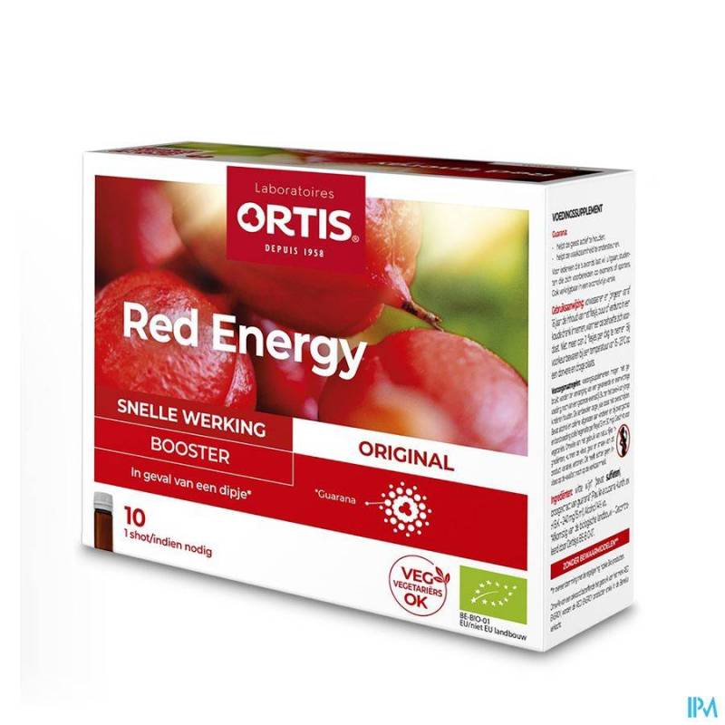 Ortis Red Energy Original Bio Booster Met Alcohol 10x15ml