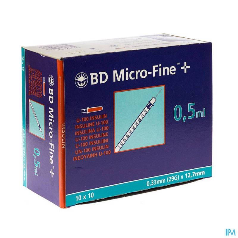 BD MICROFINE+ SER.INS. 0,5ML 29G 12,7MM 100 324824