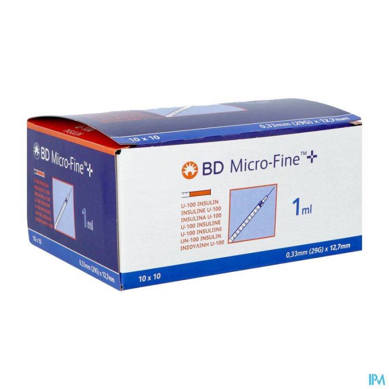 Bd Microfine+ Ins.spuit 1,0ml 29g 12,7mm100 324827